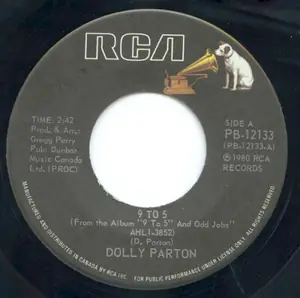Stock cover art for Dolly Parton – 9 to 5 (not a photo of this copy)