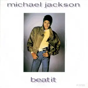 Stock cover art for Michael Jackson – Beat It (not a photo of this copy)