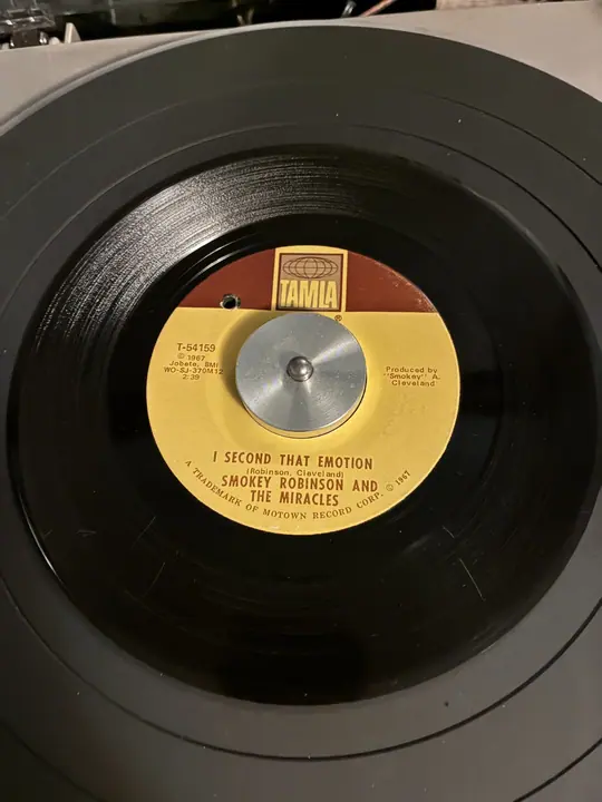 Smokey Robinson – I Second That Emotion record sleeve