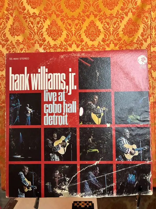 Hank Williams Jr. – Hank Williams Jr Live At Cobo Hall Detroit record sleeve