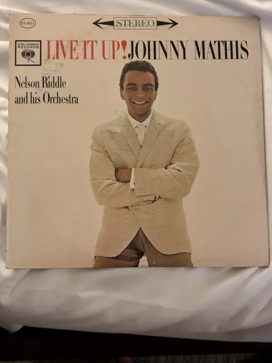 Johnny Mathis – Live It Up! record sleeve