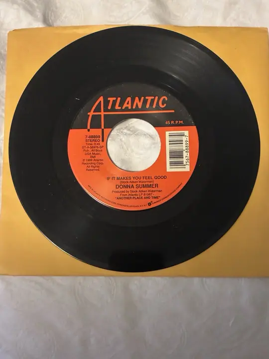 Donna Summer – This Time I Know It’s For Real record sleeve