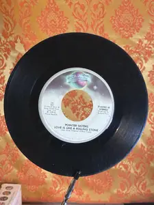 Pointer Sisters – Fire / Love Is Like a Rolling Stone record sleeve