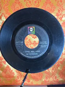 The Impressions – I Loved And I Lost / Up Up And Away record sleeve