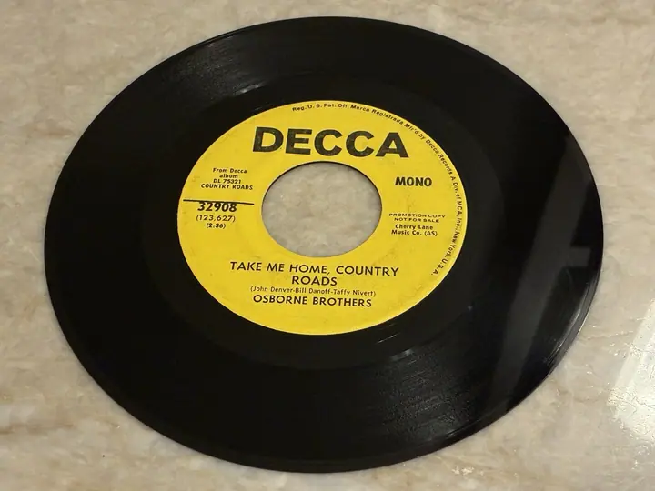 Osborne Brothers – Take Me Home Country Roads record sleeve
