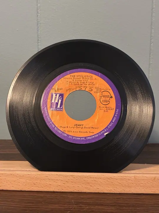The Stylistics – Can’t Help Falling in Love / Jenny record sleeve