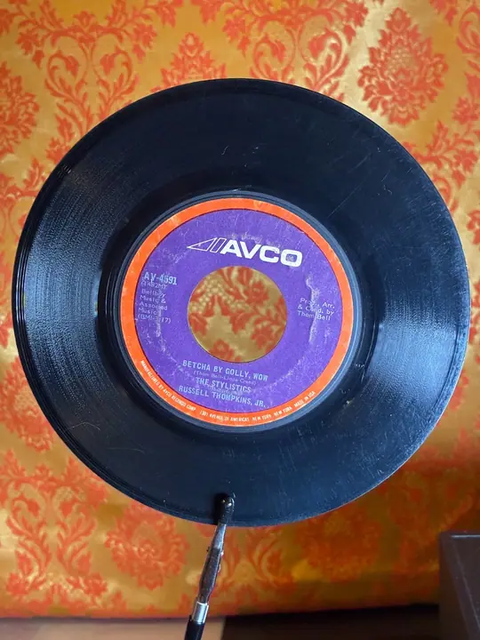 The Stylistics – Betcha By Golly Wow / Ebony Eyes record sleeve